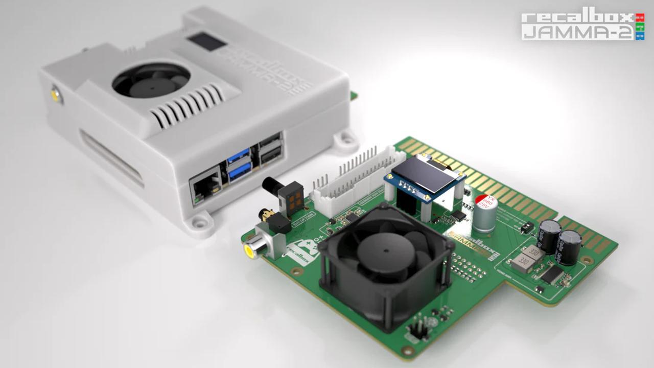 Recalbox RGB JAMMA 2 adapter kit for arcade cabinet use with a Raspberry Pi 5