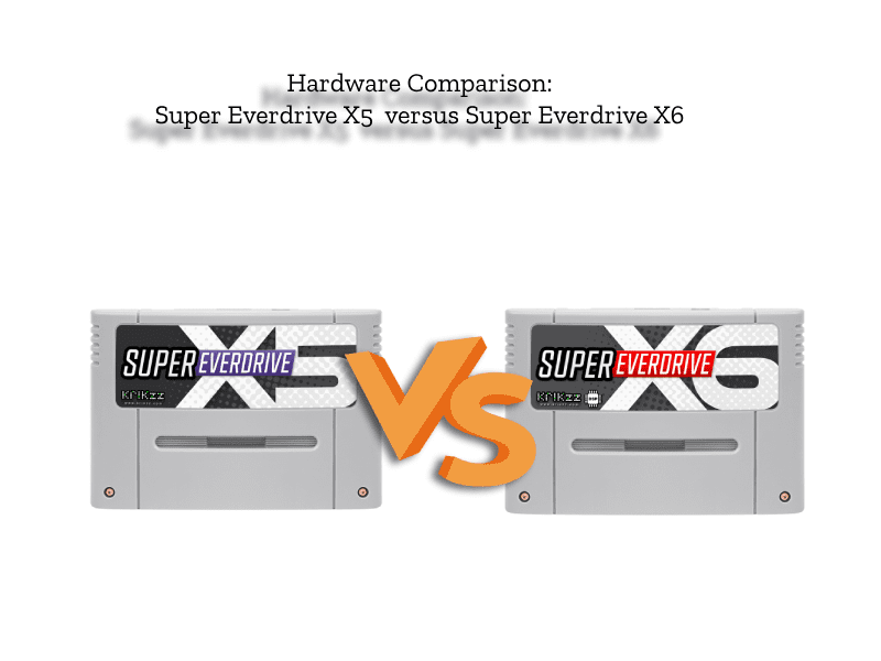 Super Everdrive cartridge shown with a Super Nintendo and microSD card
