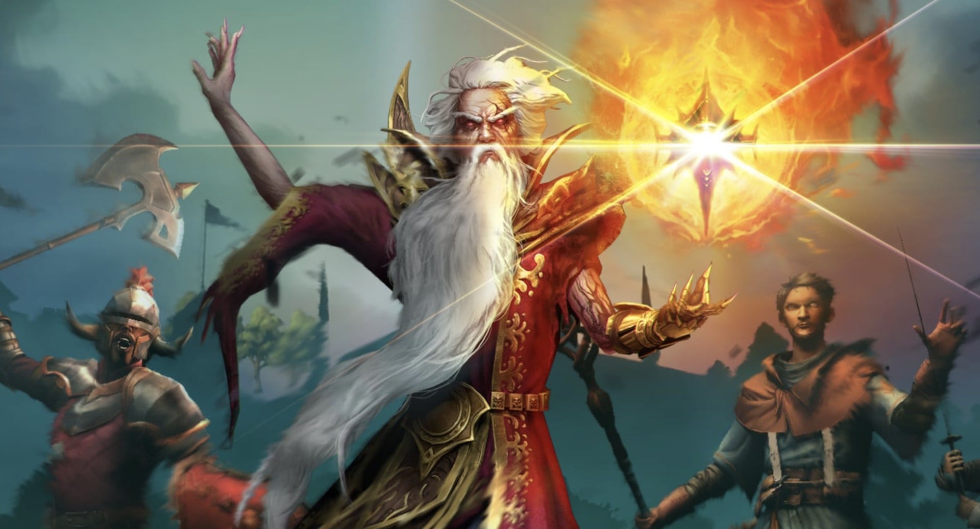 Retro fantasy RPG artwork representing the early Wizardry series under Atari ownership