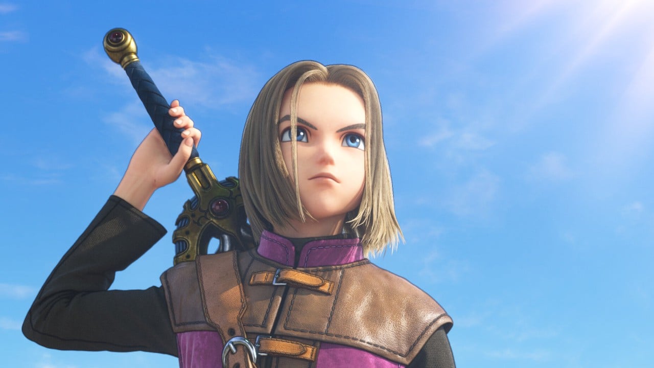 Dragon Quest anniversary logo style artwork with a classic fantasy RPG feel