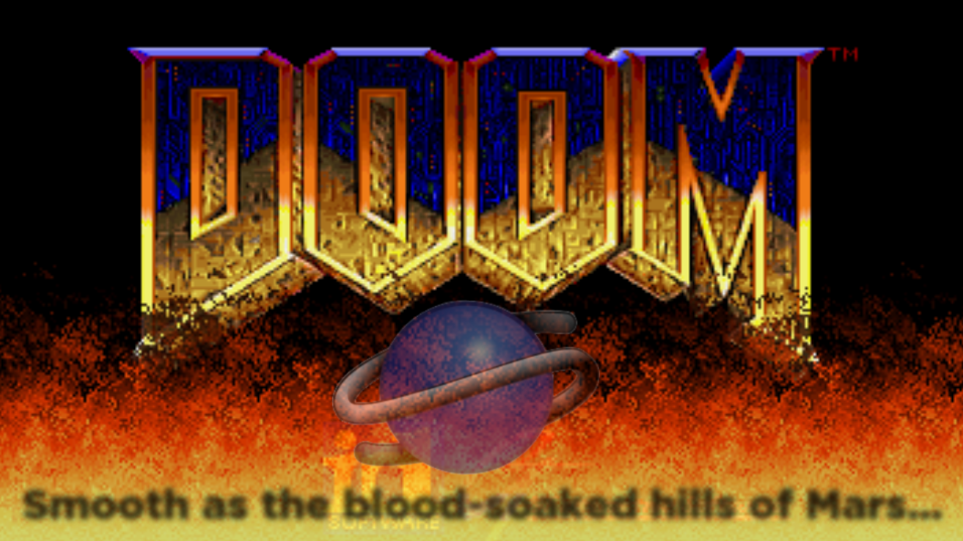 Sega Saturn Doom running with a performance patch comparison