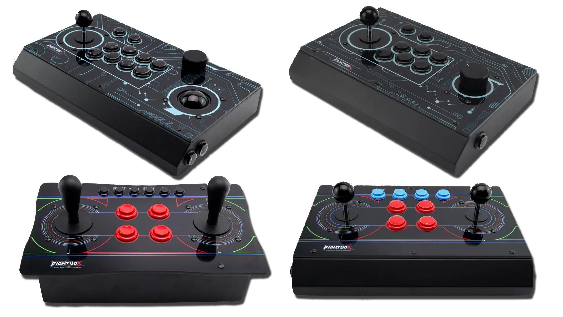 FightBox arcade stick controls with spinner and trackball options