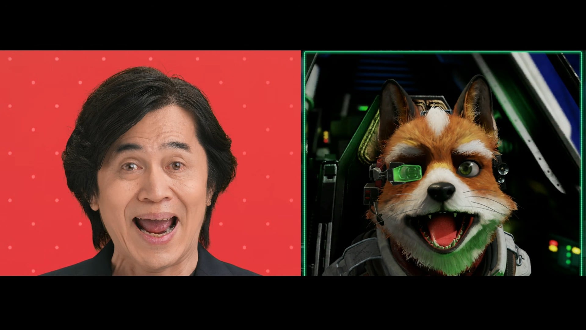 Star Fox GameChat character avatars and AR filters shown for Nintendo Switch 2