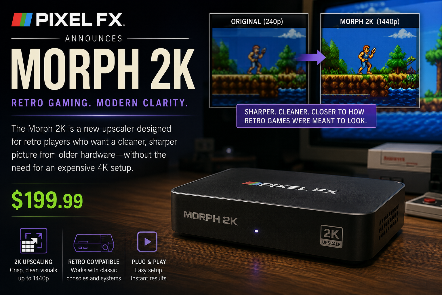 Pixel FX Morph 2K Upscaler Targets Retro Players At $200