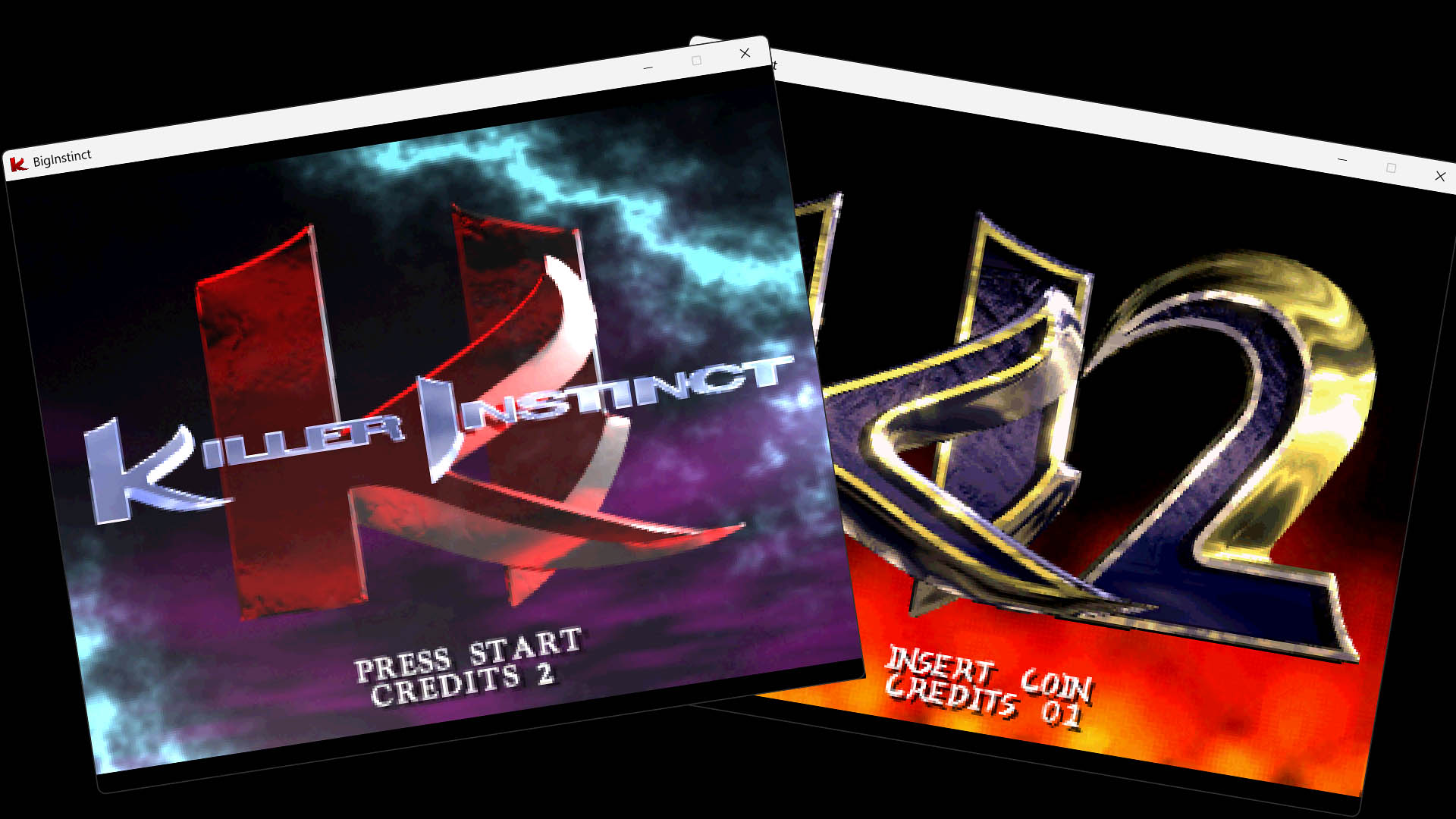 Killer Instinct arcade emulator BigInstinct running on a desktop setup