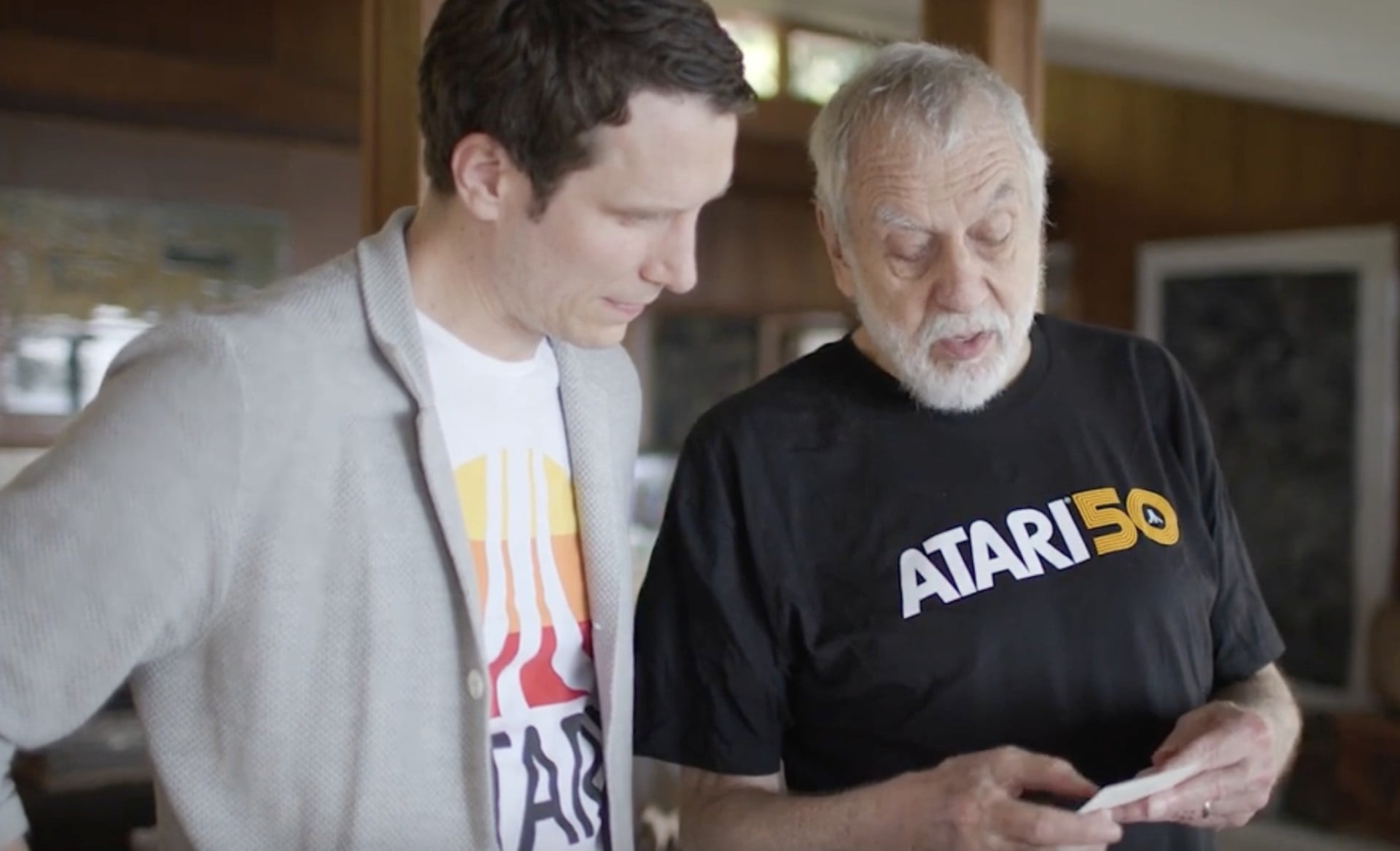 Atari Group CEO Wade Rosen with Atari founder Nolan Bushnell